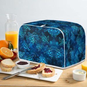 Blue Sea Turtle Toaster Oven Covers For Kitchen Counter Quilted Toaster Oven